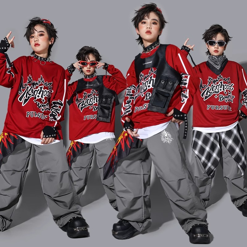 Street Fashion For Boy - الأولاد K-pop البلوز سترة أنيقة تحمل