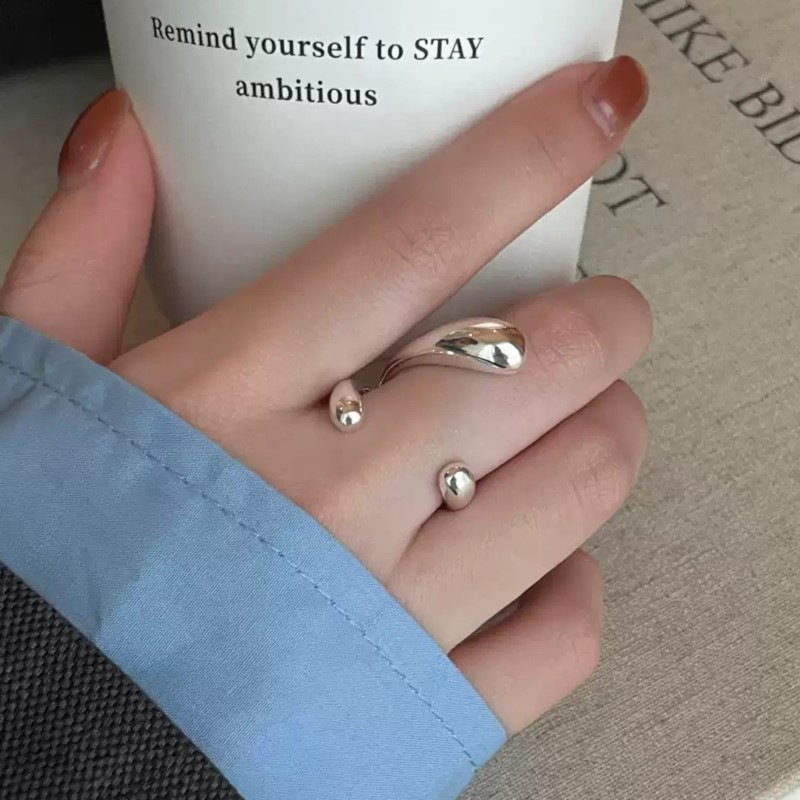 Street Fashion Rings - PANJBJ 925 فضة غير النظامية الدائري