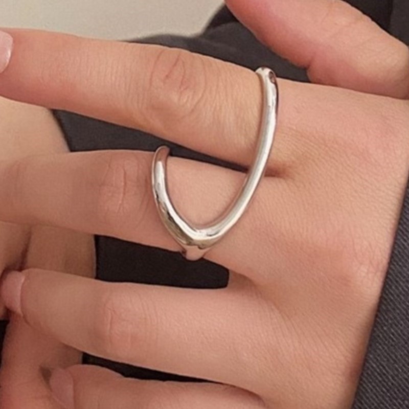 Street Fashion Rings - PANJBJ 925 فضة خط معبر الدائري
