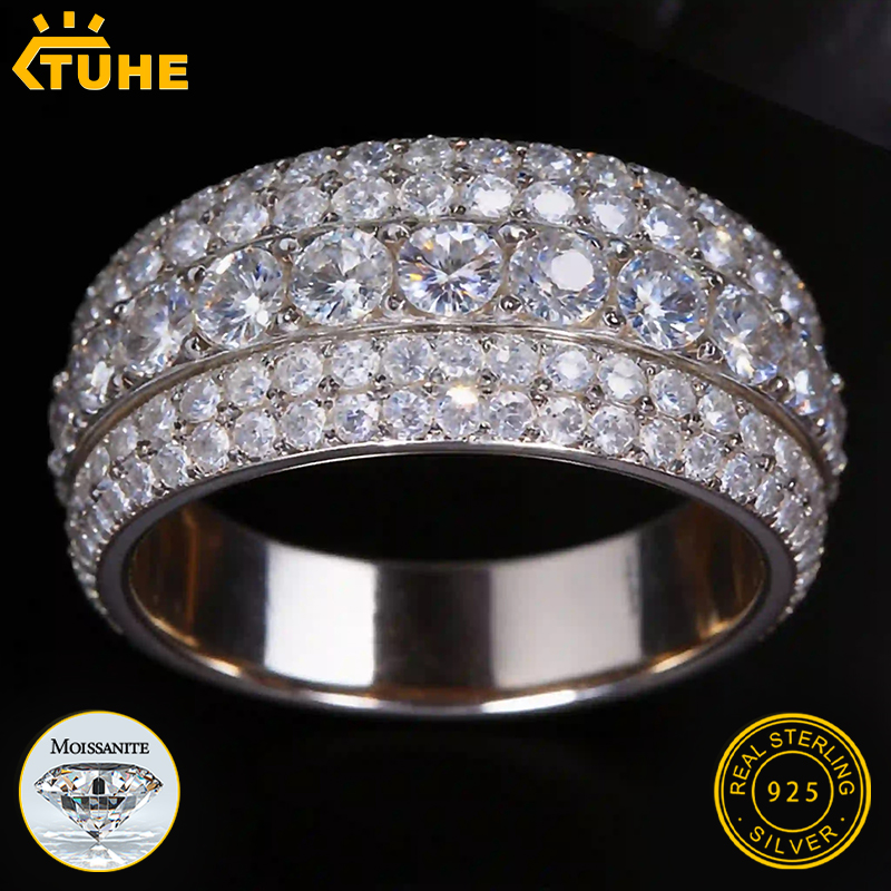 TUHE للجنسين مثلج خارج مويساني - مراجعة Street Fashion Rings وسعره
