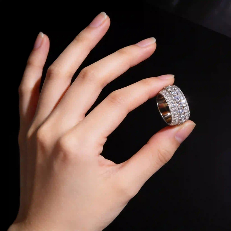 TUHE للجنسين مثلج خارج مويساني - مراجعة Street Fashion Rings وسعره
