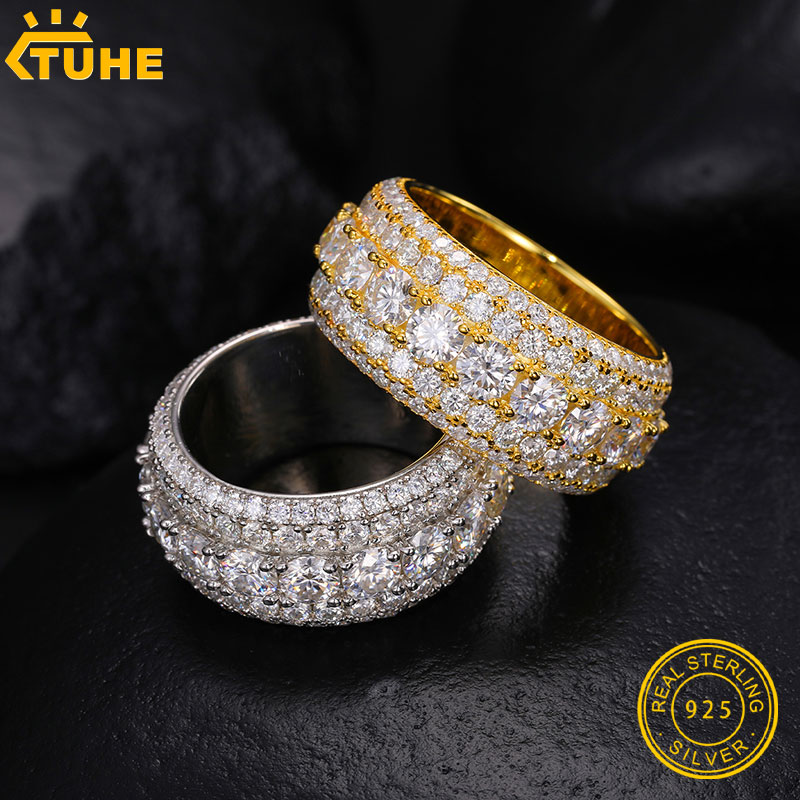 TUHE للجنسين مثلج خارج مويساني - مراجعة Street Fashion Rings وسعره