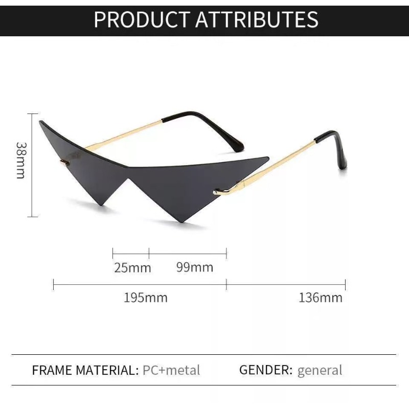 نظارات شمسية مثلثة الشكل للحفل - مراجعة Street Fashion Glasses وسعره