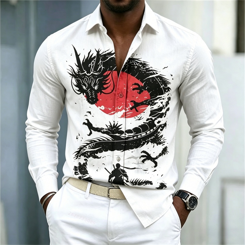 قميص رجالي جديد لعام 2026 بنمط - مراجعة Street Fashion China وسعره