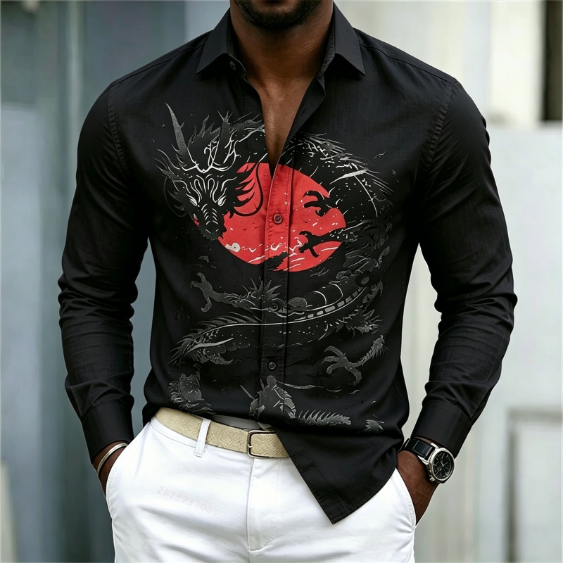 قميص رجالي جديد لعام 2026 بنمط - مراجعة Street Fashion China وسعره