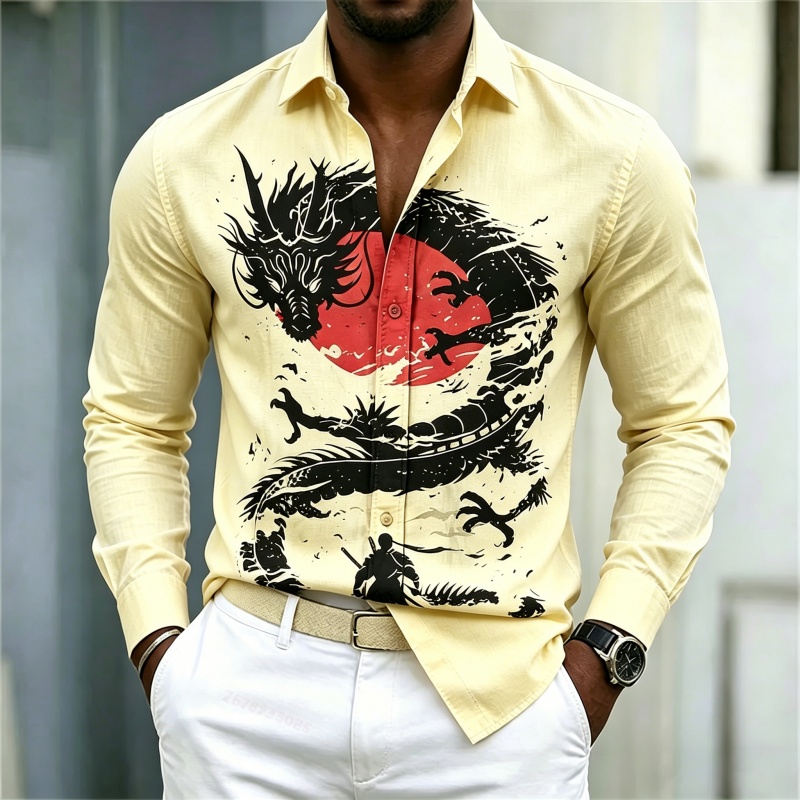 قميص رجالي جديد لعام 2026 بنمط - مراجعة Street Fashion China وسعره
