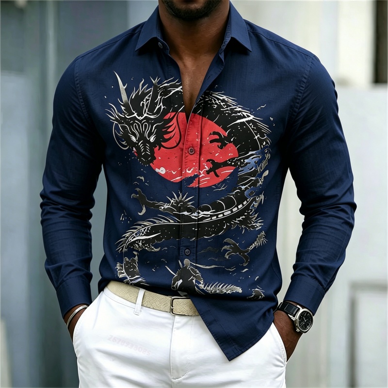 قميص رجالي جديد لعام 2026 بنمط - مراجعة Street Fashion China وسعره