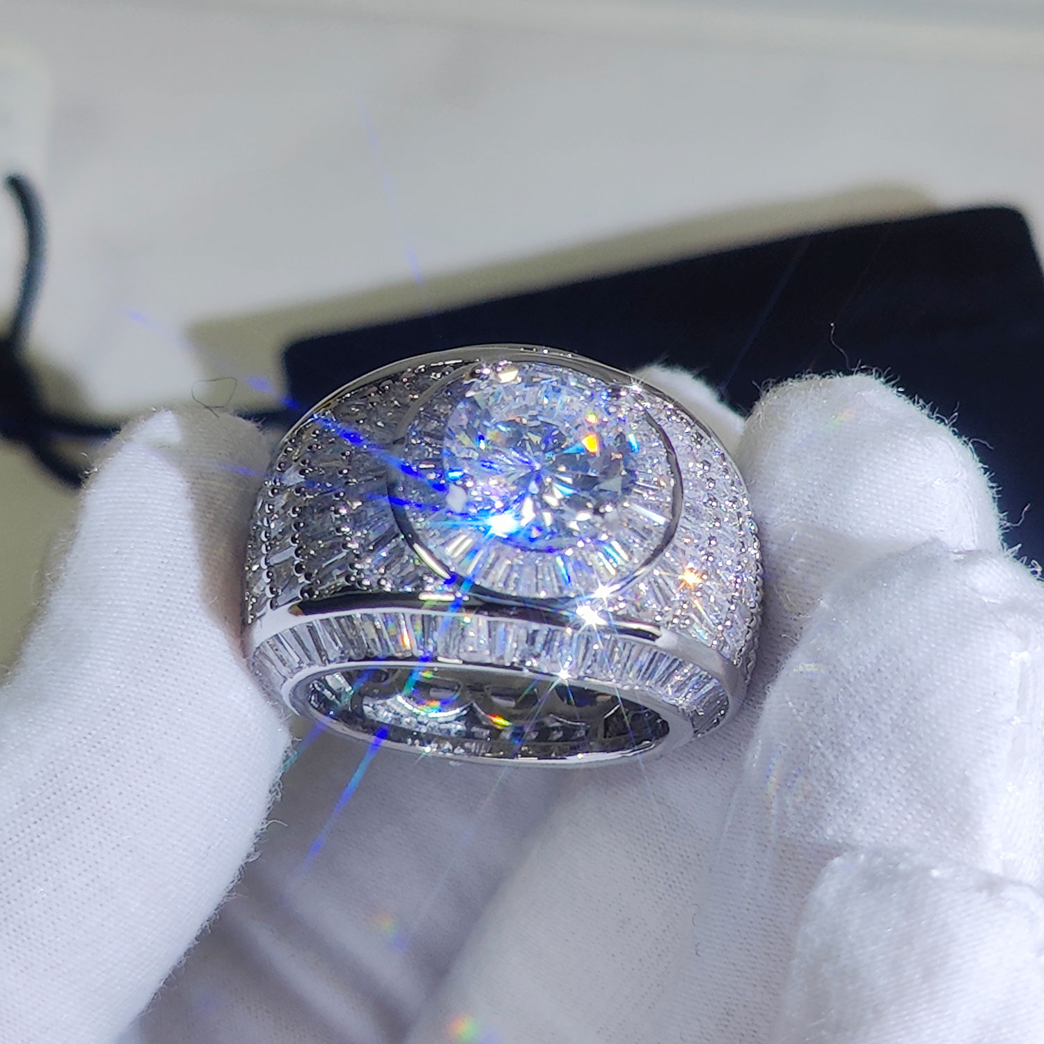 خاتم عنقودي مطلي بالفضة و 18 ق - مراجعة Street Fashion Rings وسعره