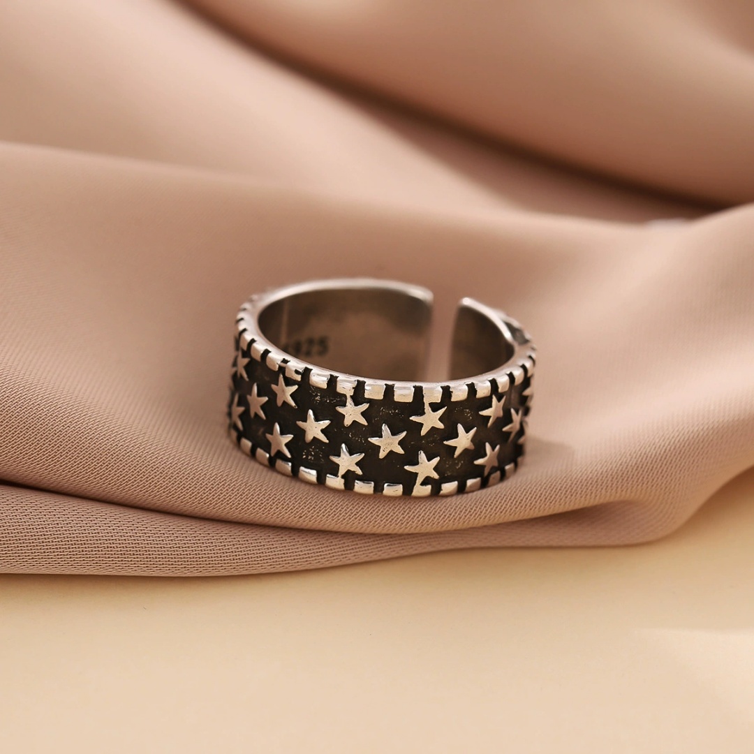 خاتم مفتوح جديد رائج من الفضة  - مراجعة Street Fashion Rings وسعره