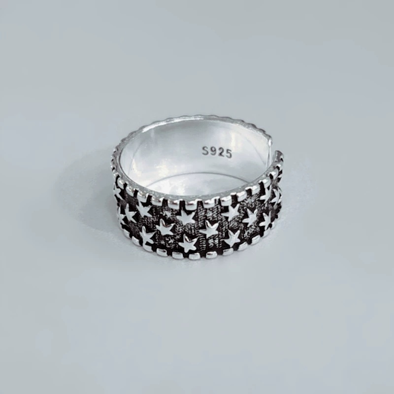 خاتم مفتوح جديد رائج من الفضة  - مراجعة Street Fashion Rings وسعره