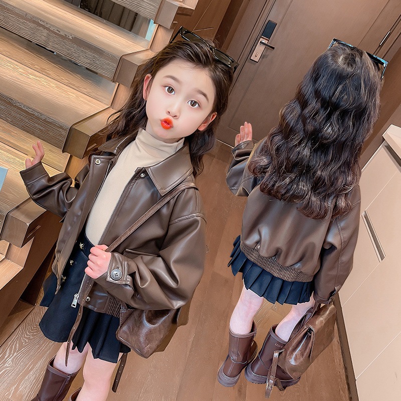 جاكيت بناتي جديد من الجلد الصن - مراجعة Street Fashion Kids وسعره