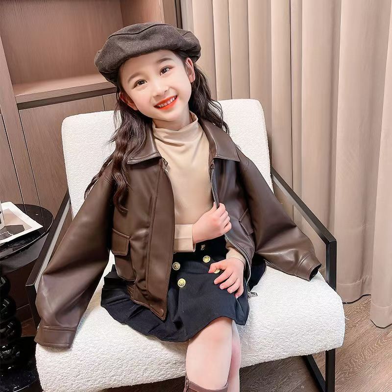 جاكيت بناتي جديد من الجلد الصن - مراجعة Street Fashion Kids وسعره