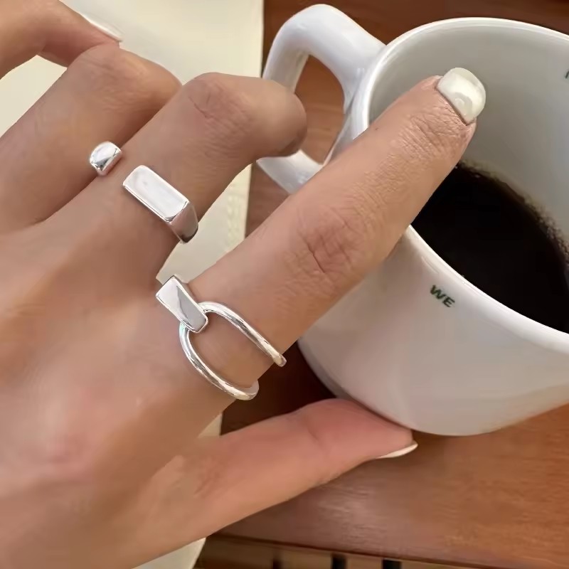 VENTFILLE 925 فضة خواتم INS مو - مراجعة Street Fashion Rings وسعره