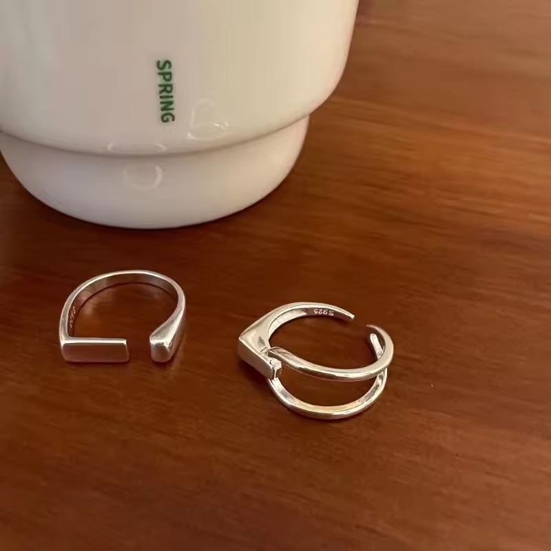 VENTFILLE 925 فضة خواتم INS مو - مراجعة Street Fashion Rings وسعره