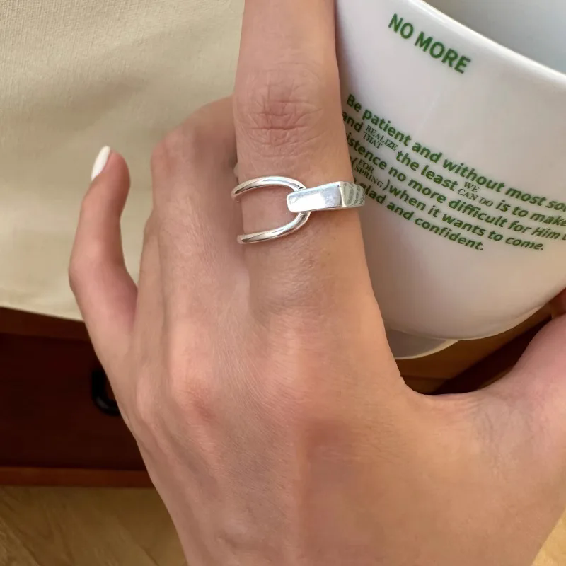 VENTFILLE 925 فضة خواتم INS مو - مراجعة Street Fashion Rings وسعره