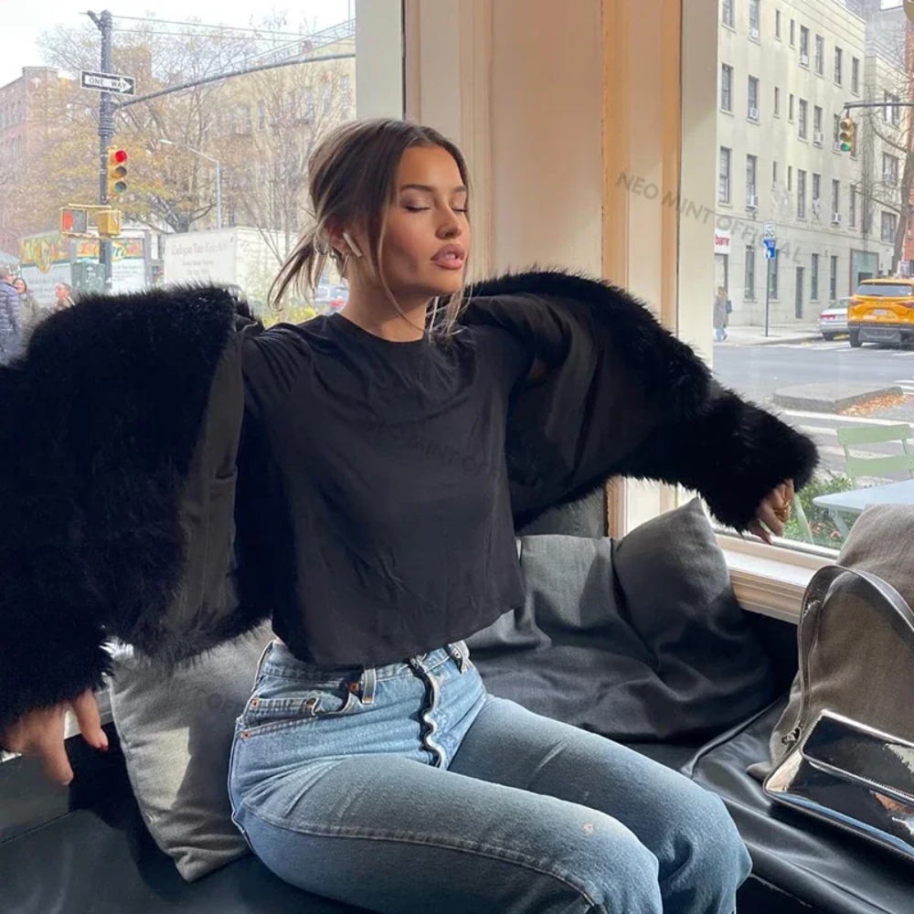 معطف فرو صناعي موضة شال طوق مع - مراجعة Street Fashion Store وسعره