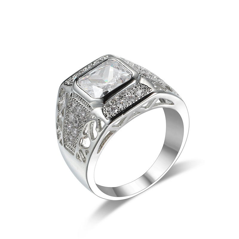 فاخر 925 فضة الهيب هوب مكعب مس - مراجعة Street Fashion Rings وسعره
